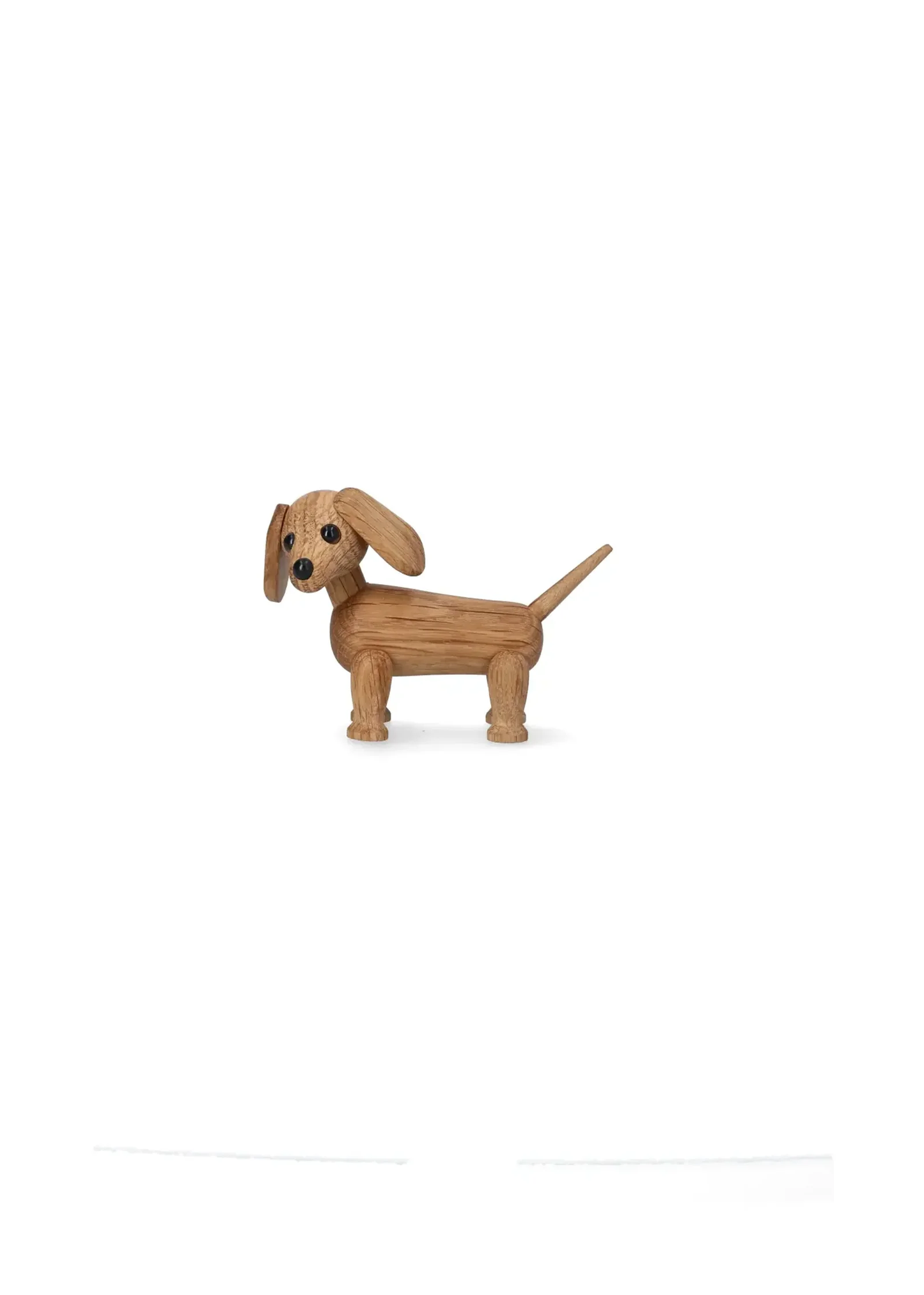 Träfigur Chico hund trädekoration 7 cm ek