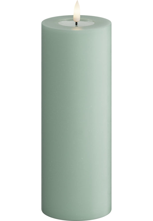 LED Blockljus Sage Green 7,5x20 cm