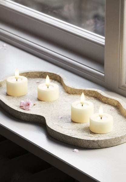 LED Värmeljus 4x4,5 cm Cream 2-pack