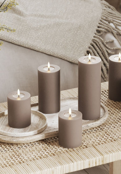 LED Blockljus Mocca 7,5x15 cm