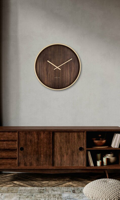 Oslo Large Väggklocka 50 cm Brun