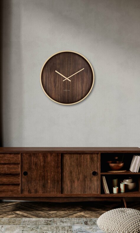 Oslo Large Väggklocka 50 cm Brun