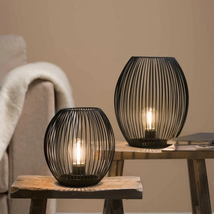 Casolare Lanterna 24 cm Svart med LED