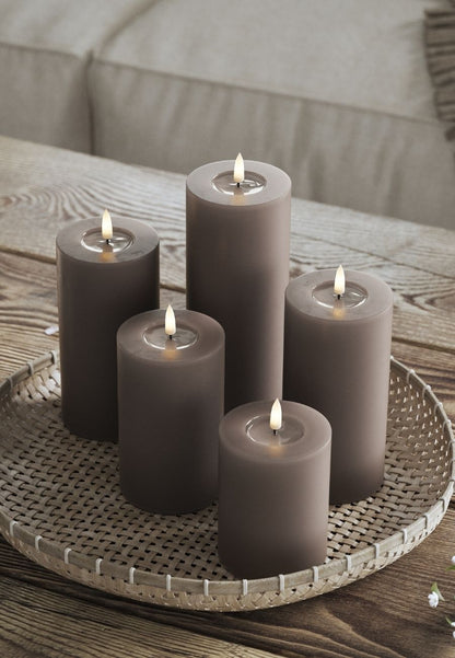 LED Blockljus Mocca 7,5x12,5 cm