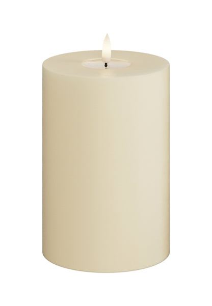 LED Blockljus Cream 10x15 cm