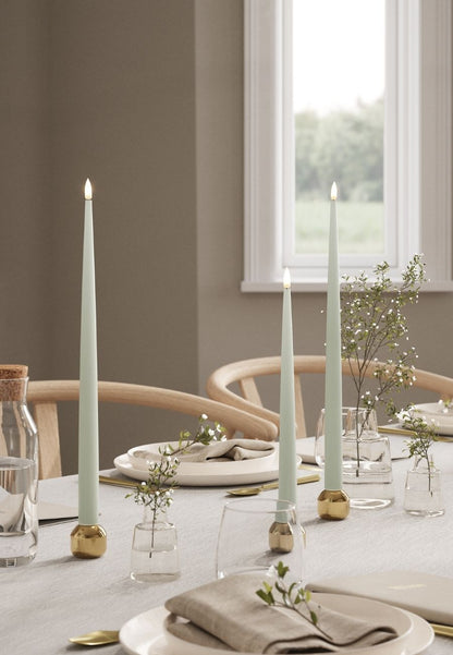 LED Kronljus Shiny 2,2x38 cm Sage Green 2-pack