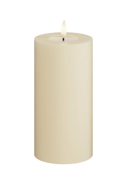 LED Blockljus Cream 7,5x15 cm