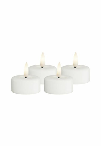 LED Värmeljus 3,5x4 cm Vit 4-pack