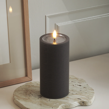 Unique LED Blockljus Mocca 7,5x15 cm