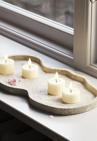 LED Värmeljus 6x4,5 cm Cream 2-pack