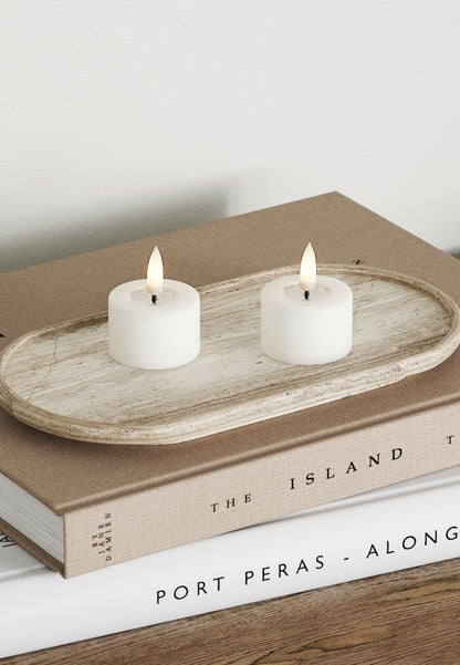 LED Värmeljus 4x5,5 cm Vit 2-pack