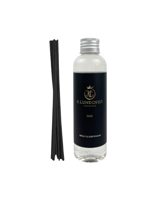 K. Lundqvist Refill Doftpinnar Oud 150 ml