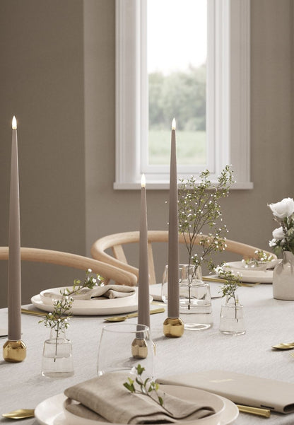 LED Kronljus Shiny 2,2x28 cm Mocca 2-pack