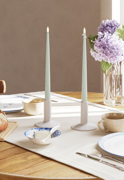 LED Kronljus Shiny 2,2x28 cm Sage Green 2-pack