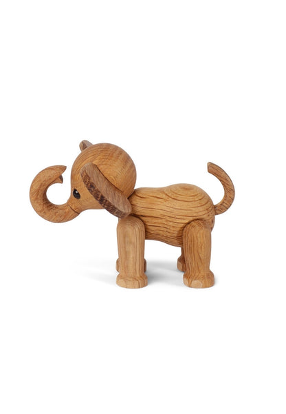 Ella Elefant Baby Trädekoration 9 cm Ek/Lönn