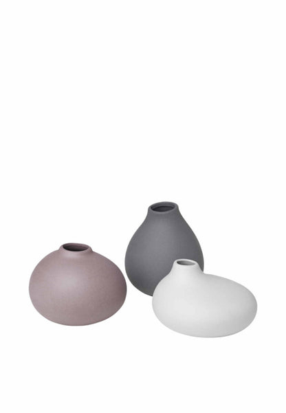 NONA Set med 3 Vaser  Pewter, Micro Chip, Bark