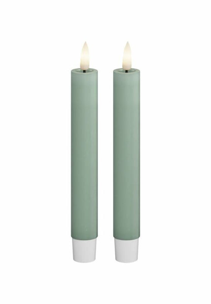 LED Kronljus 2,2x15 cm Sage Green 2-pack
