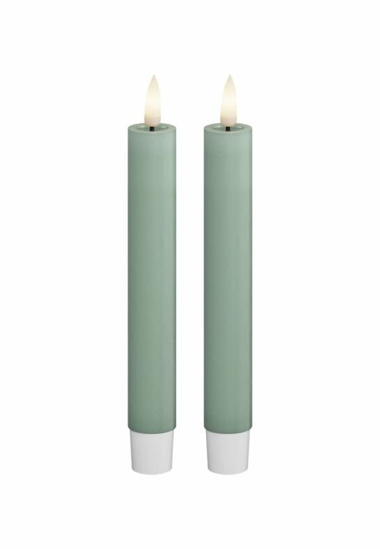 LED Kronljus 2,2x15 cm Sage Green 2-pack