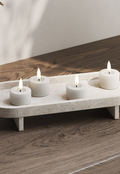 LED Värmeljus 6x4,5 cm Sand 2-pack