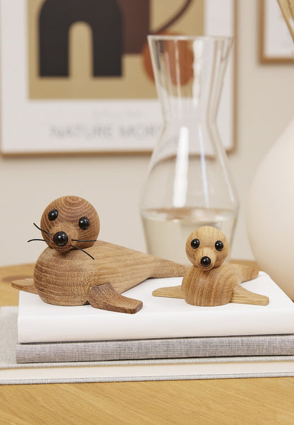 Mini Säl Trädekoration 9 cm Ek