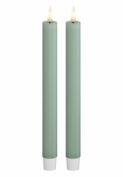 LED Kronljus 2,2x24 cm Sage Green 2-pack