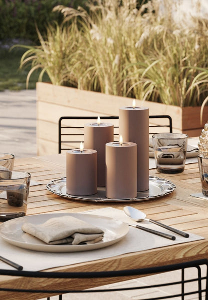 LED Blockljus Utomhus Mocca 7,5x12,5 cm