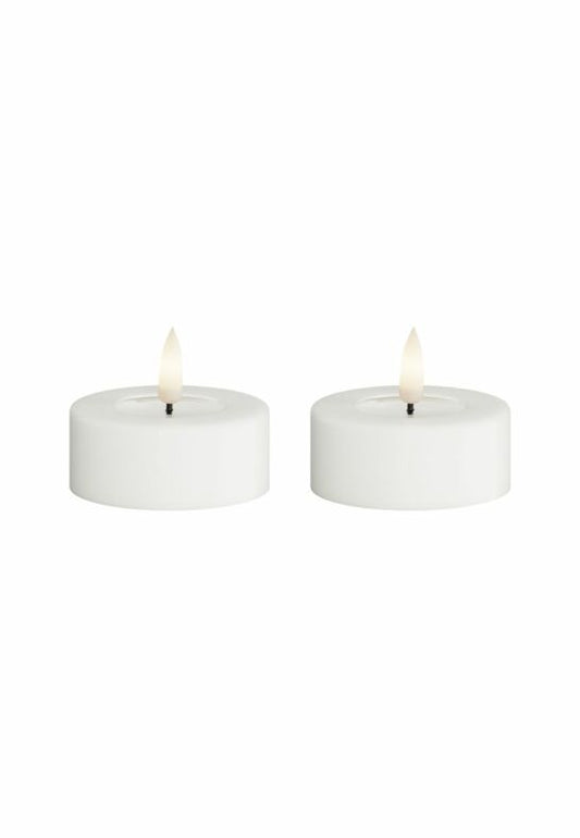 LED Värmeljus 6x4,5 cm Vit 2-pack