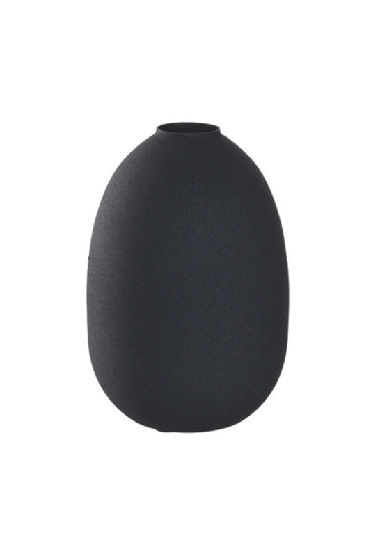 Vas 19 cm metall svart