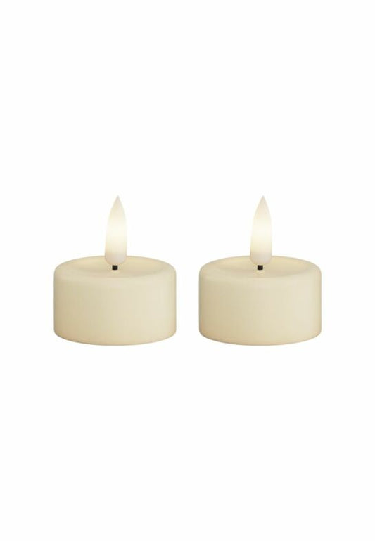 LED Värmeljus 4x4,5 cm Cream 2-pack