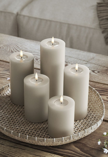 LED Blockljus Sand 7,5x10 cm