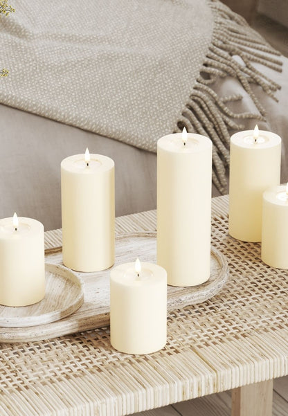 LED Blockljus Cream 7,5x12,5 cm