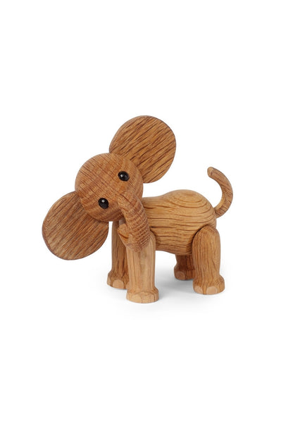 Ella Elefant Baby Trädekoration 9 cm Ek/Lönn