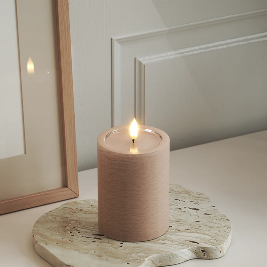 Unique LED Blockljus Rosa 7,5x10 cm