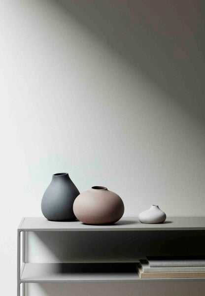 NONA Set med 3 Vaser  Pewter, Micro Chip, Bark