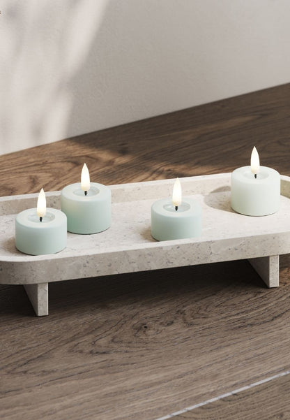 LED Värmeljus 6x4,5 cm Sage Green 2-pack