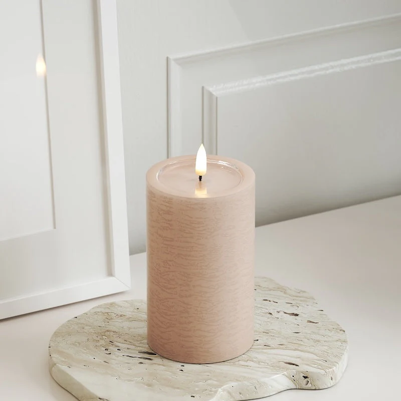 Unique LED Blockljus Rosa 7,5x12,5 cm