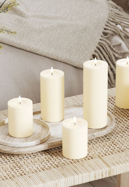 LED Blockljus Cream 7,5x10 cm