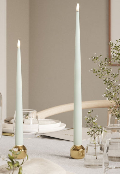 LED Kronljus Shiny 2,2x28 cm Sage Green 2-pack