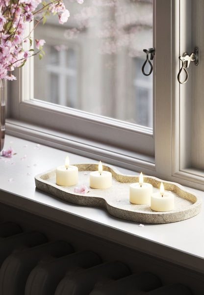 LED Värmeljus 4x4,5 cm Cream 2-pack