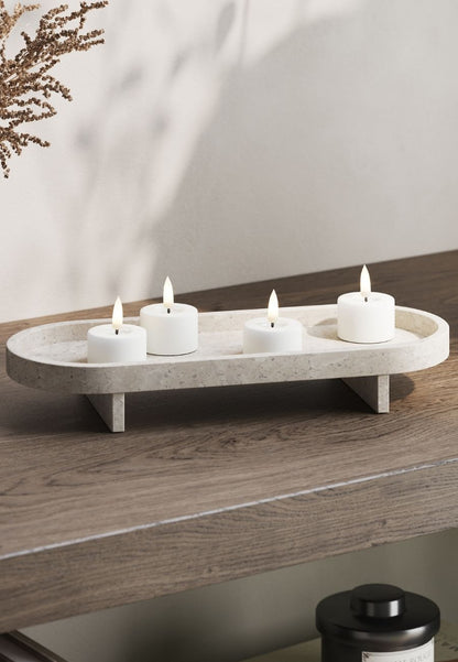 LED Värmeljus 4x4,5 cm Vit 2-pack