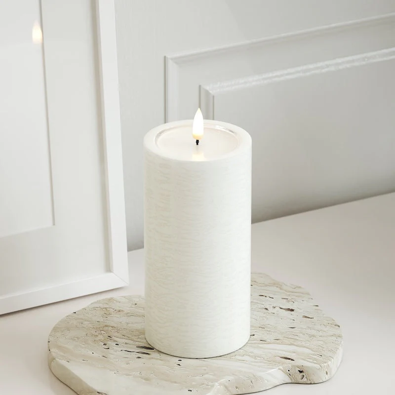 Unique LED Blockljus Vit 7,5x15 cm