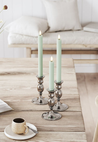 LED Kronljus 2,2x15 cm Sage Green 2-pack