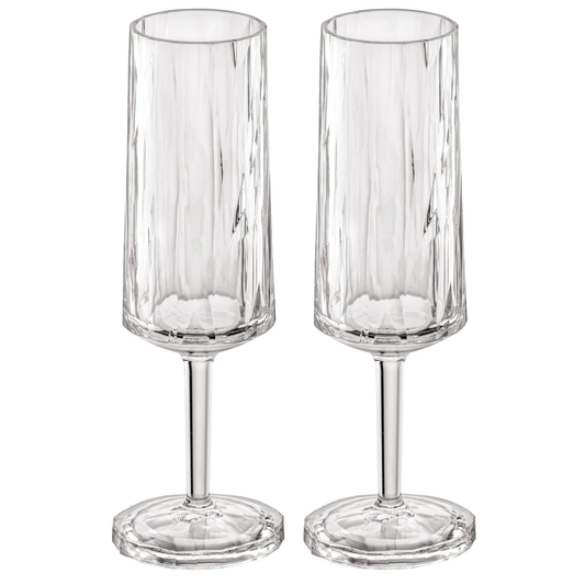 Champagneglas Koziol Superglas club no.14 plast 10 cl crystal clear 2-pack