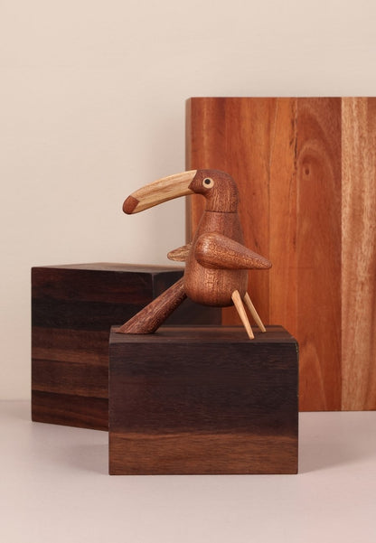 The Pepper Bird Small Trädekoration 9 cm Mahogny