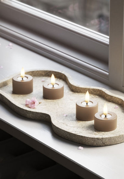 LED Värmeljus 4x4,5 cm Mocca 2-pack