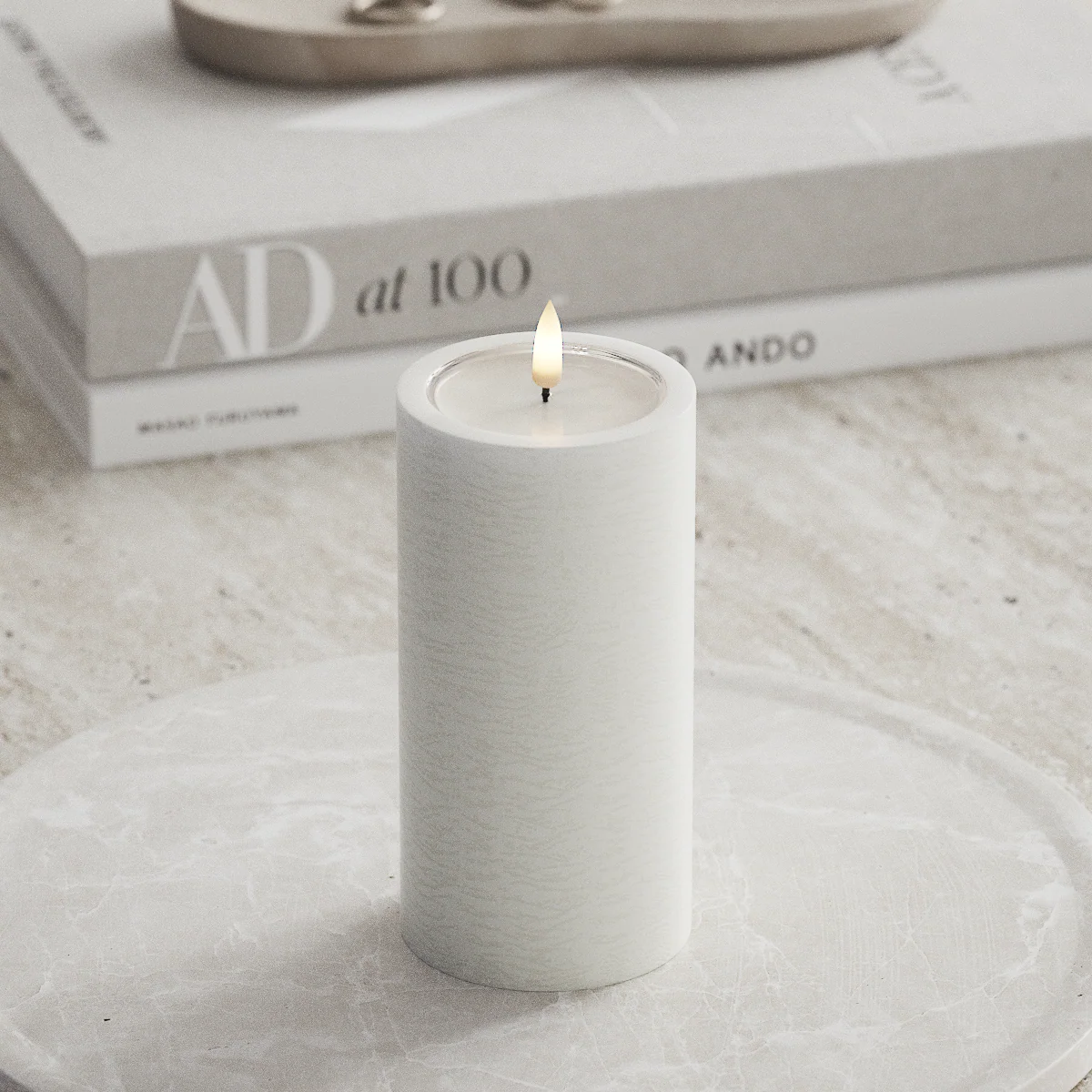 Unique LED Blockljus Vit 7,5x10 cm