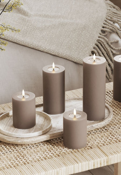 LED Blockljus Mocca 7,5x12,5 cm