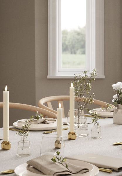 LED Kronljus 2,2x24 cm Cream 2-pack