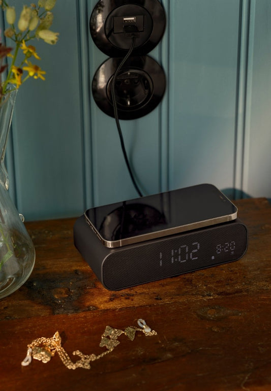 Wakie Väckarklocka Wake-Up light & Qi Svart