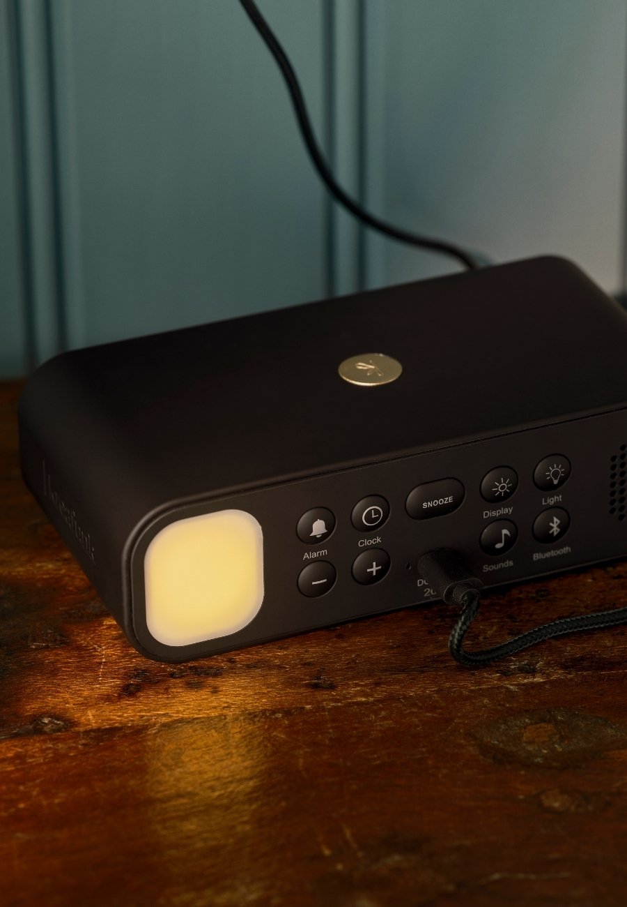 Wakie Väckarklocka Wake-Up light & Qi Svart